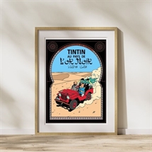 Tintin Forsideplakat "Landet med det Sorte Guld"